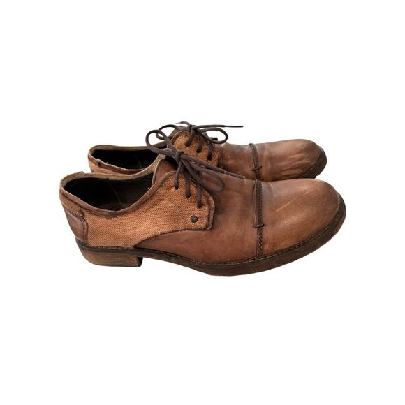 Men\'s 10.5 Bed-Stu Repeal Cap Toe Distressed Leather Derby Shoe Brown Tan main image 13